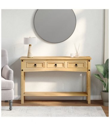 vidaXL Console Table "Corona" 114x34.5x73 cm Solid Wood Pine