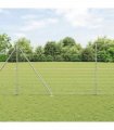 vidaXL Welded Wire Fence with Spikes 25 x 1.6 m Galvanised Steel Mesh