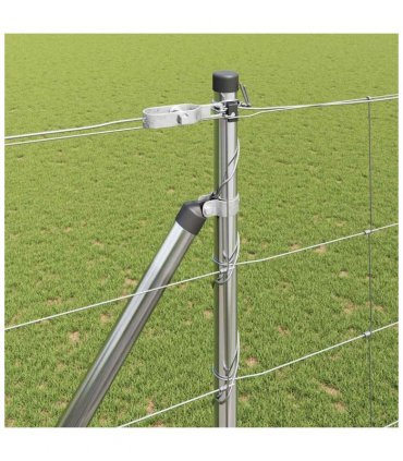 vidaXL Welded Wire Fence with Spikes 25 x 1.6 m Galvanised Steel Mesh