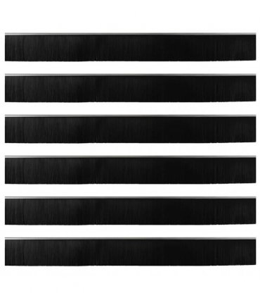 vidaXL Screw-on Door Brush Seals 6 pcs Silver 100 cm Aluminium Alloy