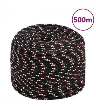 vidaXL Boat Rope Black 10 mm 500 m Polypropylene
