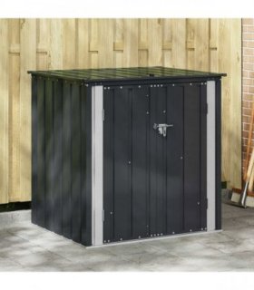 vidaXL Garden Storage Box Black 101.5 x 82 x 100 cm Steel