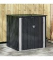 vidaXL Garden Storage Box Black 101.5 x 82 x 100 cm Steel