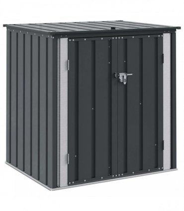 vidaXL Garden Storage Box Black 101.5 x 82 x 100 cm Steel