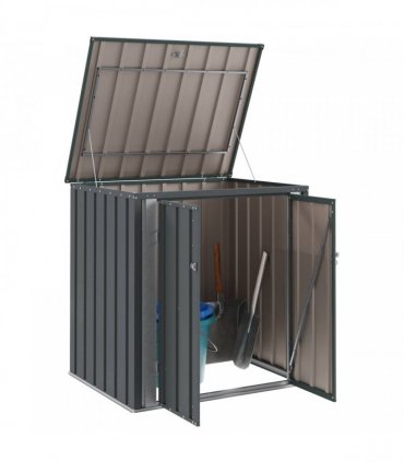 vidaXL Garden Storage Box Black 101.5 x 82 x 100 cm Steel