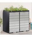 vidaXL Wheelie Bin Storage for 2 Bins Anthracite 136 x 77.5 x 121.5 cm