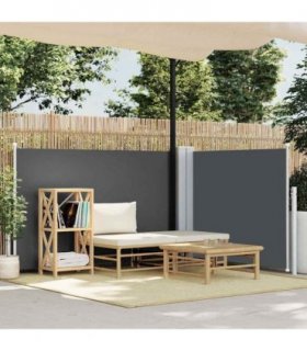 vidaXL Side Awning | Anthracite | Polyester with PU coating | 100 x 600 cm