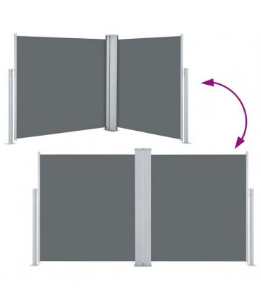 vidaXL Side Awning | Anthracite | Polyester with PU coating | 100 x 600 cm
