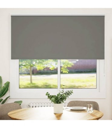 vidaXL Roller Blind Blackout Grey 165x150 cm Fabric Width 161.6 cm Polyester