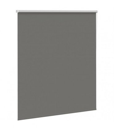 vidaXL Roller Blind Blackout Grey 140x130 cm Fabric Width 136.6 cm Polyester