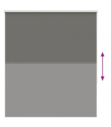 vidaXL Roller Blind Blackout Grey 140x130 cm Fabric Width 136.6 cm Polyester