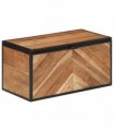 vidaXL Storage Box 60x30x30 cm Solid Wood Acacia and Iron