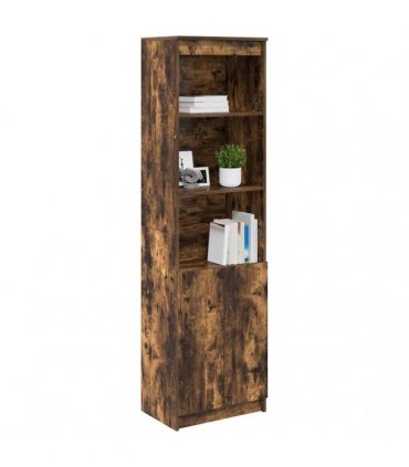 vidaXL Highboard Smoked Oak 50x35x180 cm Engineered Wood
