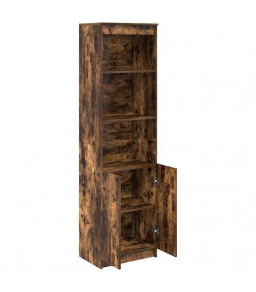 vidaXL Highboard Smoked Oak 50x35x180 cm Engineered Wood