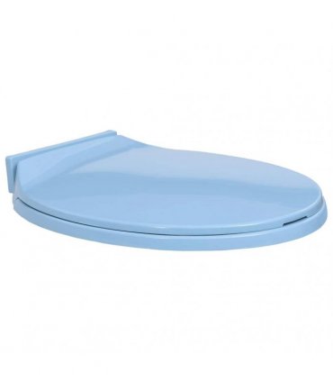 vidaXL Soft-Close Toilet Seat Blue Oval