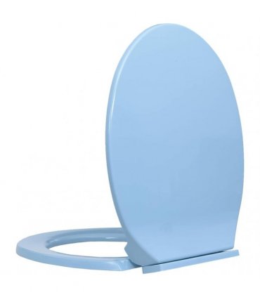 vidaXL Soft-Close Toilet Seat Blue Oval