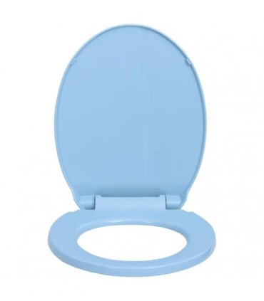 vidaXL Soft-Close Toilet Seat Blue Oval