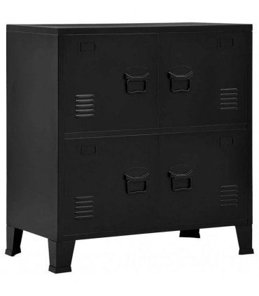 vidaXL Industrial Storage Chest Black 75x40x80 cm Steel