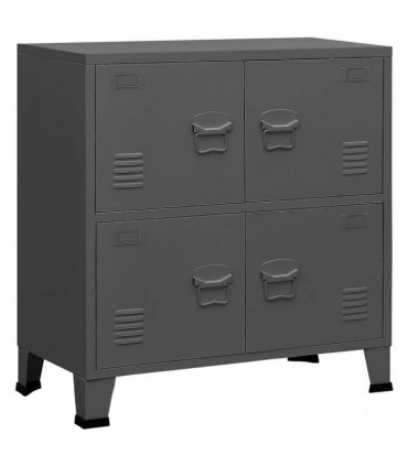 vidaXL Storage Chest | Anthracite | Steel, plastic | Medium | Storage