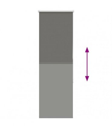 vidaXL Roller Blind Blackout Grey 60x175 cm Fabric Width 55.7 cm Polyester