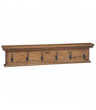 vidaXL Wall Mounted Coat Rack Natural 100 x 10 x 20 cm Solid Teak Wood