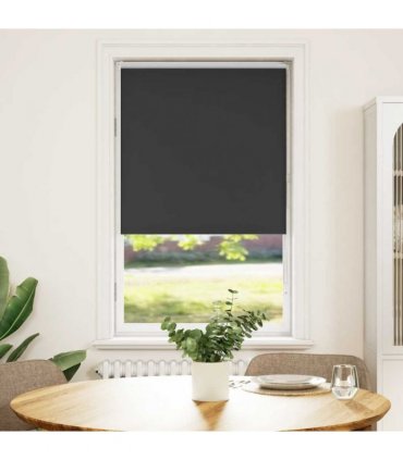 vidaXL Roller Blind Blackout Black 80x150 cm Fabric Width 75.7 cm Polyester