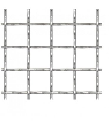 vidaXL Crimped Garden Wire Fence Stainless Steel 50x50 cm 11x11x2 mm