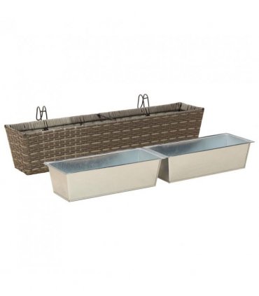 vidaXL Railing 2 pcs 80 x 17 x 17 cm Metal