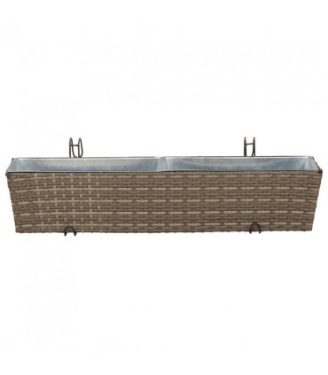 vidaXL Railing 2 pcs 80 x 17 x 17 cm Metal