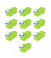 vidaXL Straps 10 pcs 0.25 Tonnes 5mx25mm Fluorescent Green
