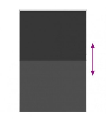 vidaXL Roller Blind Blackout Black 150x210 cm Fabric Width 146.6 cm Polyester