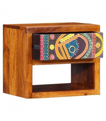 vidaXL Bedside Cabinet 2 pcs Brown 40 x 35 x 35 cm Solid Acacia Wood