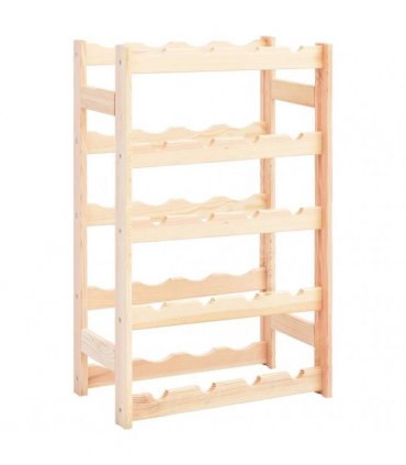 vidaXL Wine Rack for 20 Bottles Pinewood