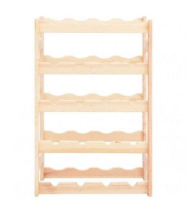 vidaXL Wine Rack for 20 Bottles Pinewood