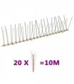 vidaXL 4-row Plastic Bird & Pigeon Spikes Set of 20 10 m