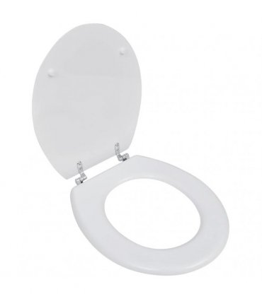 vidaXL WC Toilet Seat MDF Lid Simple Design White