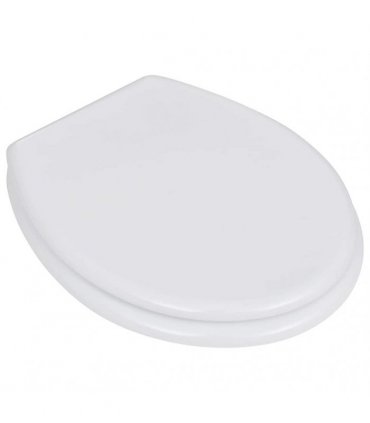vidaXL WC Toilet Seat MDF Lid Simple Design White
