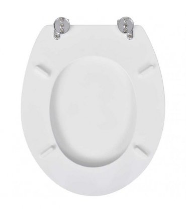 vidaXL WC Toilet Seat MDF Lid Simple Design White
