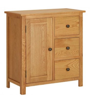 vidaXL Cupboard 70x35x75 cm Solid Oak Wood