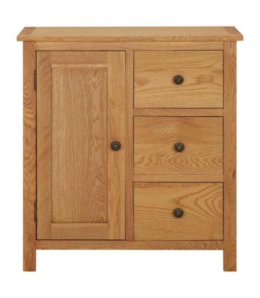 vidaXL Cupboard 70x35x75 cm Solid Oak Wood