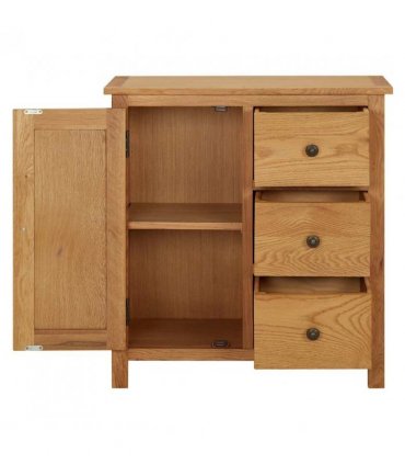 vidaXL Cupboard 70x35x75 cm Solid Oak Wood