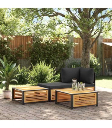 vidaXL Garden Table | Brown | Solid Acacia wood | 68x68x30 cm | Durable
