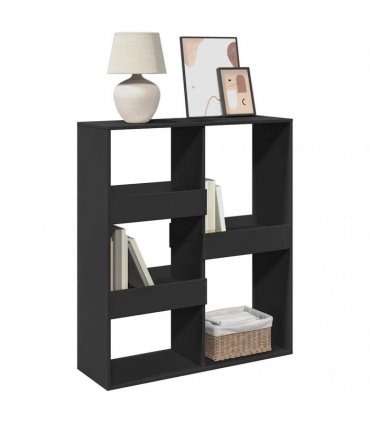 vidaXL Room Divider Black 100x33x115 cm Engineered Wood