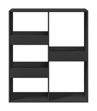 vidaXL Room Divider Black 100x33x115 cm Engineered Wood