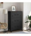 vidaXL Industrial Storage Chest Black 75x40x115 cm Metal