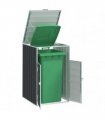 vidaXL Wheelie Bin Storage for Single Bin Anthracite 72x81x115 cm Steel