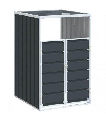 vidaXL Wheelie Bin Storage for Single Bin Anthracite 72x81x115 cm Steel