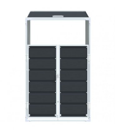 vidaXL Wheelie Bin Storage for Single Bin Anthracite 72x81x115 cm Steel