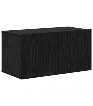 vidaXL Wall TV Cabinet Wall-mounted 4 pcs Black Oak Engineered Wood