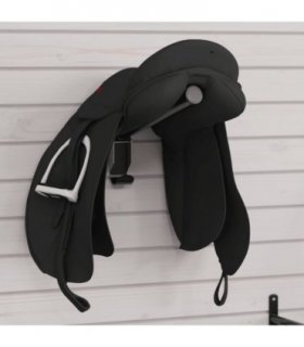vidaXL Foldable Saddle Rack Wall Mounted Black Iron